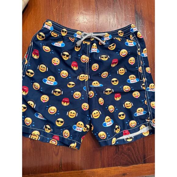 MC 2 Saint Barth Emoji smiley face boys swim trunks size 12 - Picture 7 of 15